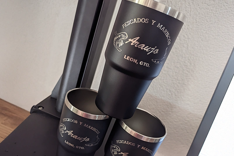 Grabado en termos de acero grabado laser termos personalizados leon guanajuato